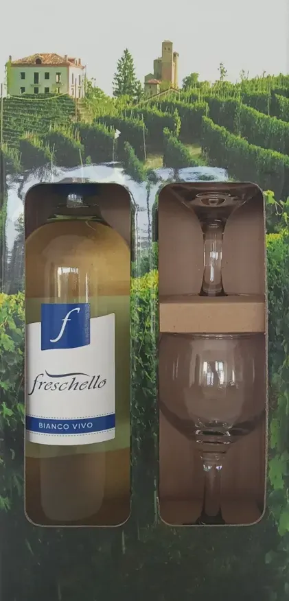 VINO BELO FRESCHELLO 0,75 + 2 ČAŠE FRESCHELLO