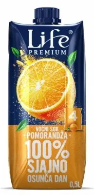 SOK LIFE 100% POMORANDZA 0.5L BRIK