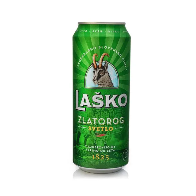 Pivo Zlatorog Lasko limenka 0.5l Lasko