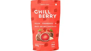 SMRZNUTE JAGODE U BELOJ I MLECNOJ OKOLADI 150G CHILLBERRY