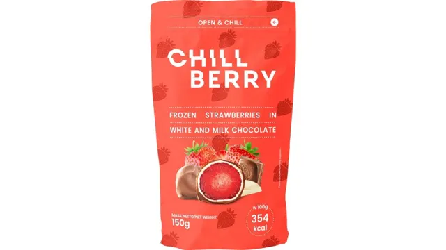 SMRZNUTE JAGODE U BELOJ I MLECNOJ OKOLADI 150G CHILLBERRY OSTALO