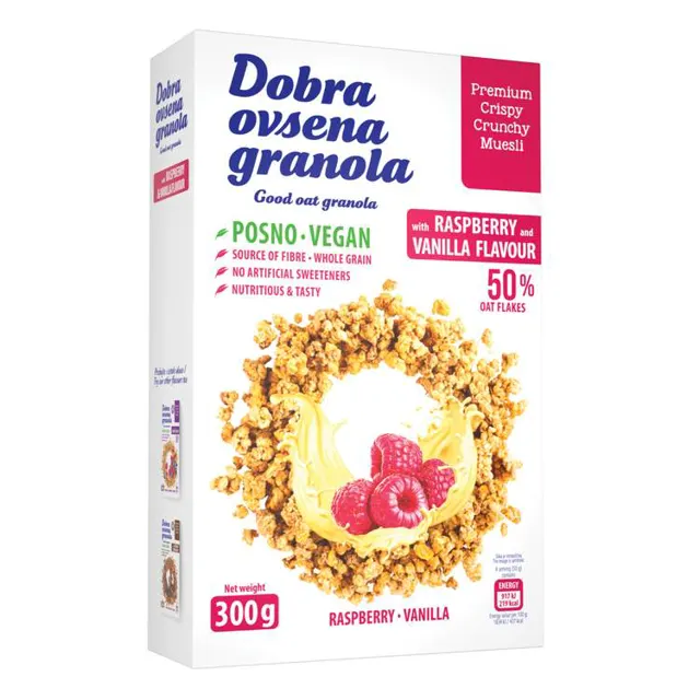 DOG Musli malina i vanila 300g. LMX DOBRA OVSENA GRANOLA