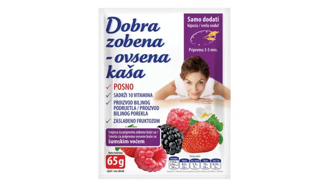 KAŠA OVSENA ŠUM VOĆE 65G RISE&SMILE RISE&SMILE