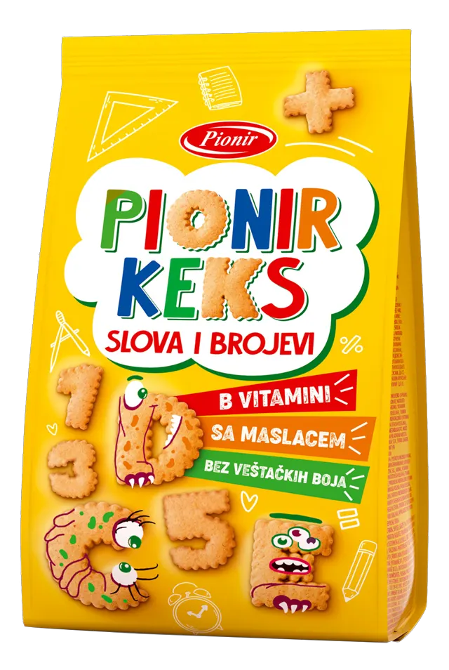 KEKS PIONIR SLOVA BROJEVI 100gr PIONIR
