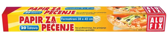 PAPIR ZA PEČ LIST 42X38CM 20/1 ALUF ALUFIX