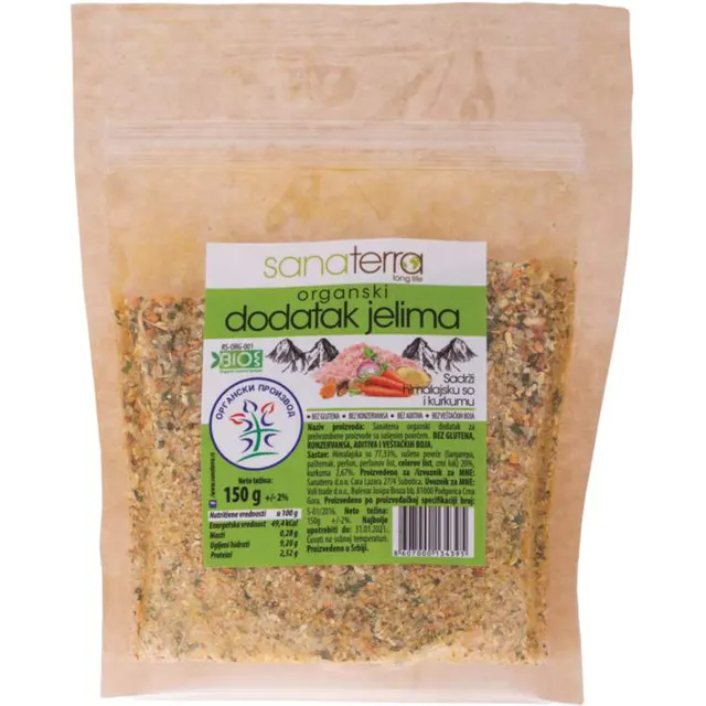 Sanaterra organski dodatak jelima 150 g Sanaterra