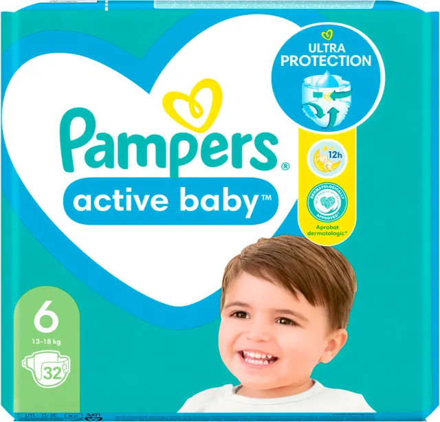 PELENE PAMPERS 6 VPM 13-18KG 32/1 PAMPERS