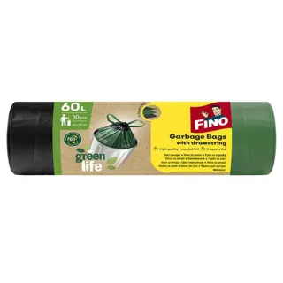 KESE ZA SMEĆE RECIKLIRANE GREEN LIFE 60L 10KOM FINO