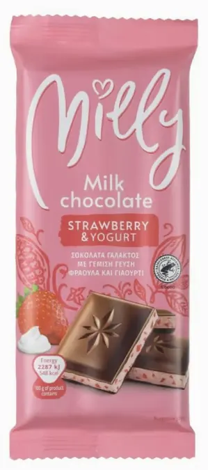 Mlecna cokolada jagoda&jogurt Milly 100g Milly