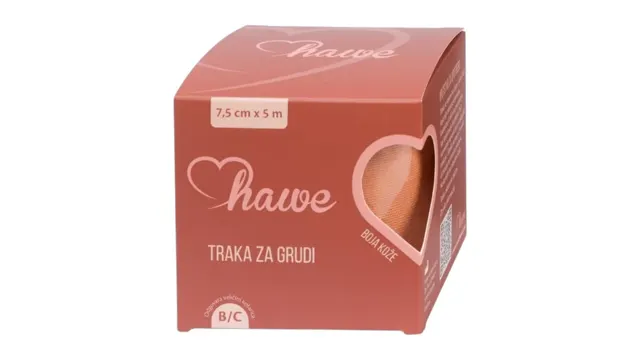 hawe traka za grudi boja kože 7,5cmx5m hawe