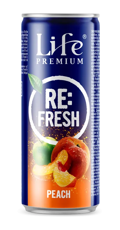 Sok gazirani breskva Life 0,33l can Nectar