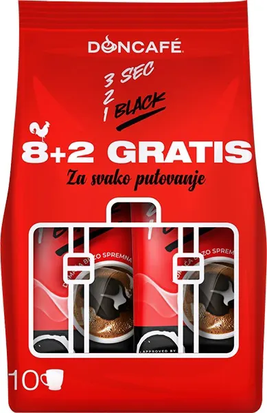 KAFA DONCAFE 3SEC 2 1 BLACK 8+2 80G DONKAFA
