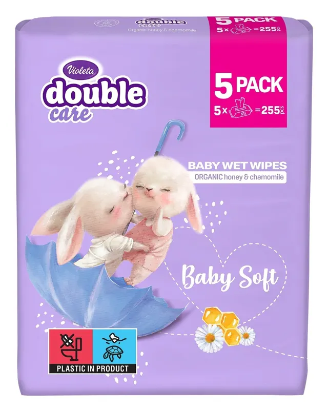 Violeta Baby Soft vlažne maram 5x51/1 OS Violeta double care