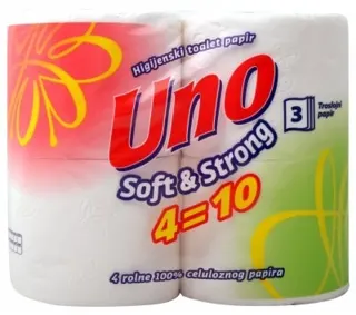 TOALETNI PAPIR 3SL SOFT&STRONG UNO 4/1