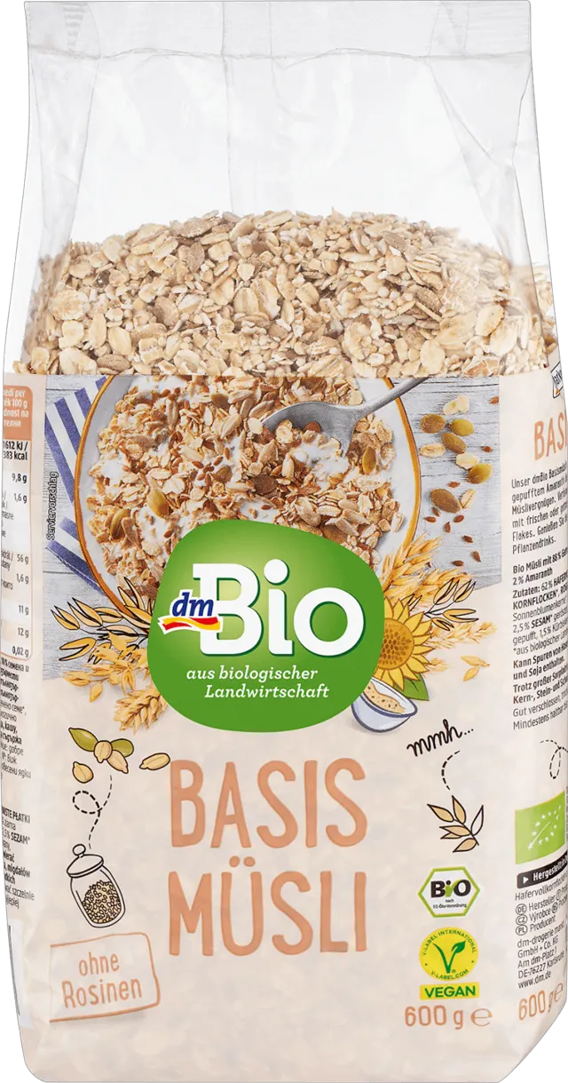 dmBio bazični musli 600g dmBio