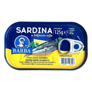 SARDINA BARBA U ULJU 125gr