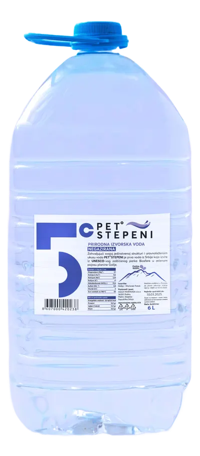 Voda Pet stepeni negazirana 6/1 Aqua Marinada 6 l 5 STEPENI