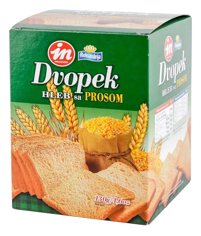Dvopek hleb sa prosom 130g Kroks