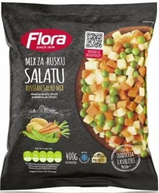 SMRZNUTO MESANO POVRCE ZA RUSKU SALATU 400G FLORA