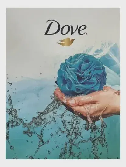 Set DOVE W PLAVI (sg+sapun+pufna) DOVE