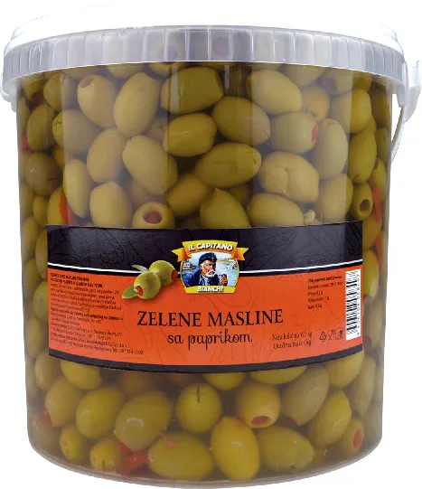 MASLINA ZELENA SA PAPRIKOM IL CAPITANO RFS 4 kg DUCLA TRADING