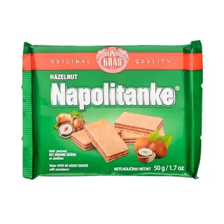 Napolitanke Hazelnut bez secera 50g