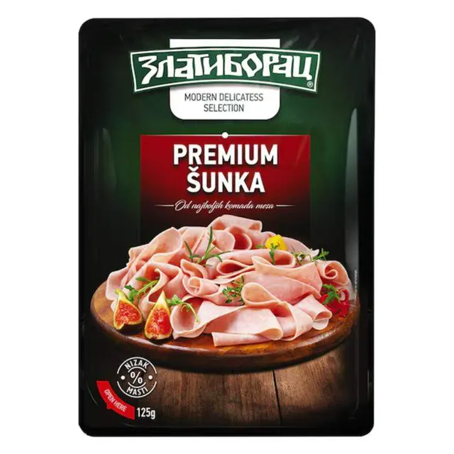 Premium sunka slajs 125g Zlatiborac Zlatiborac