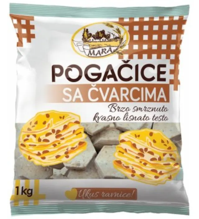 Pogacice sa cvarcima 1kg Mara