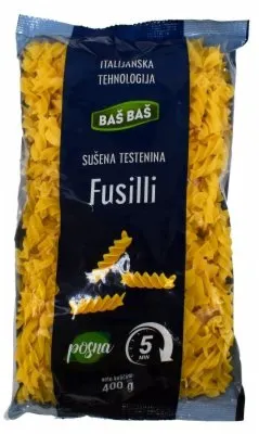 TESTENINA FUSILI POSNA BAŠ BAŠ 400G BAS BAS