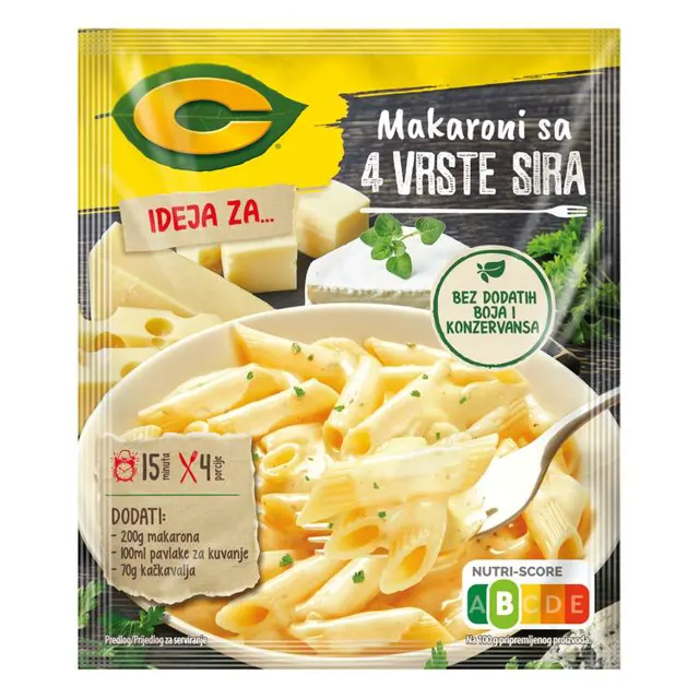 Dodatak Makaroni 4 sira C 30g C Fixes