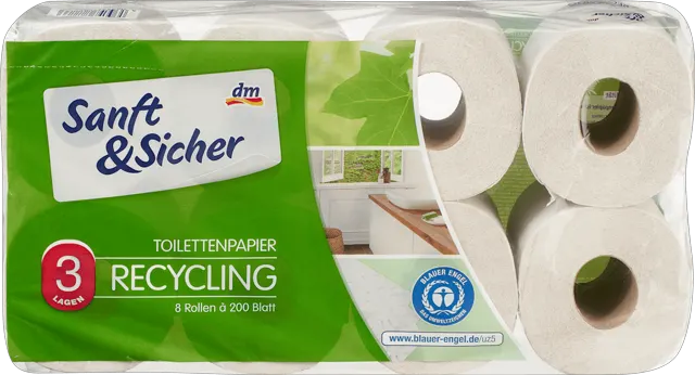 Sanft&Sicher recikl. toalet papir 8/1 Sanft&Sicher