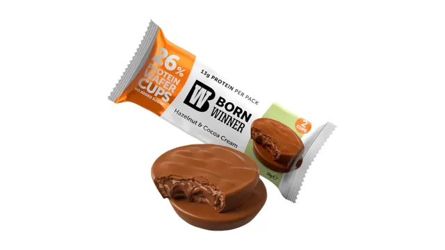 WAFER CUPS PROTEIN HAZEL&COCOA 50G BORN WIN