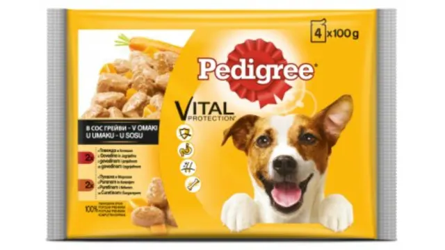 Pedigree hrana za pse u kesici sa govedinom i curetinom 4 x 100 g