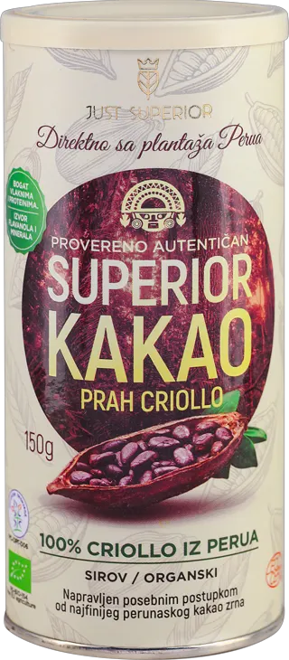 JUST SUPERIOR KAKAO PRAH CRIOLLO 150g